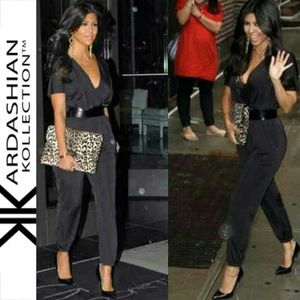 Black Kardashian Kollection Jumpsuit Size Small